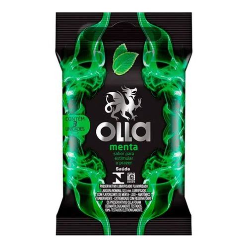 Preservativo Olla Sabor Menta 3 Unidades Preservativo Olla Sabor Menta 3 Unidades