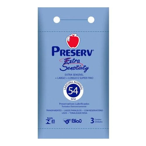 Preservativo Preserv Extra Sensitivity 3 Unidades Preservativo Preserv Extra Sensitivity 3 Unidades