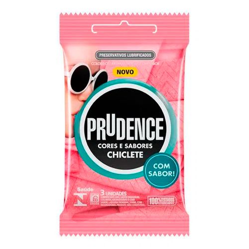 Preservativo Prudence Cores & Sabores Chiclete 3 Unidades Preservativo Prudence Cores & Sabores Chiclete 3 Unidades