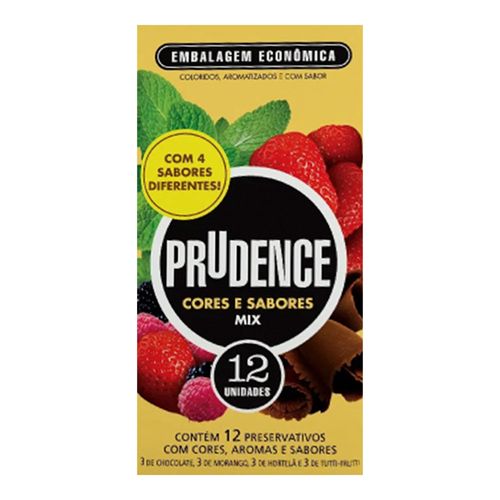 Preservativo Prudence Cores e Sabores Mix 12 Unidades Preservativo Prudence Cores e Sabores Mix 12 Unidades