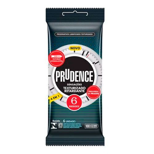 Preservativo Prudence Sensações Texturizado Retardante 6 Unidades Preservativo Prudence Sensações Texturizado Retardante 6 Unidades