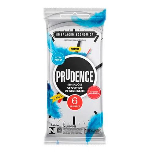 Preservativo Prudence Sensitive Retardante 6 Unidades Preservativo Prudence Sensitive Retardante 6 Unidades