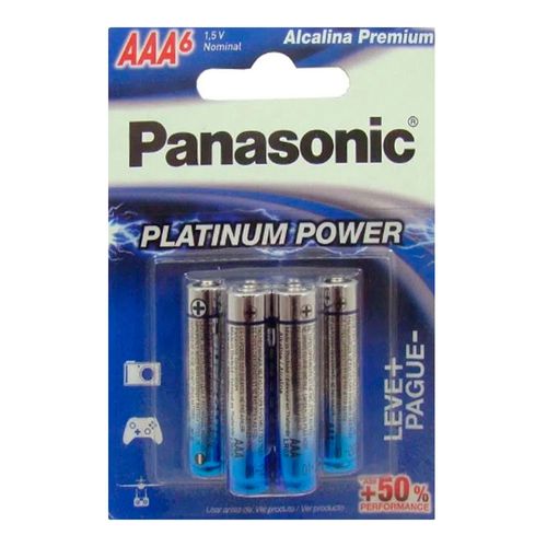 Pilha Alcalina Panasonic Platinum Power Palito AAA C/ 6 Unidades Pilha Alcalina Panasonic Platinum Power Palito AAA C/ 6 Unidades