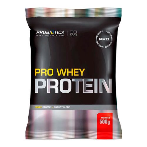 Pro Whey Protein Probiótica Morango 500g Pro Whey Protein Probiótica Morango 500g