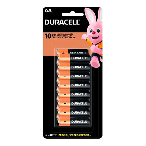 Pilha Duracell AA 16 Unidades Pilha Duracell AA 16 Unidades
