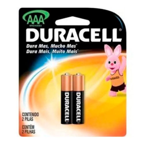 Pilha Duracell AAA - 2 unidades Pilha Duracell AAA - 2 unidades
