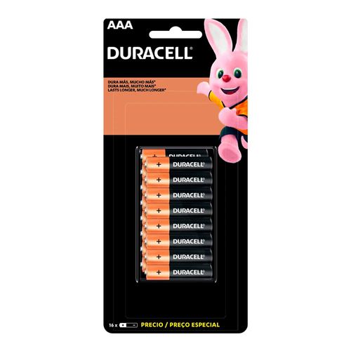 Pilha Duracell AAA 16 Unidades Pilha Duracell AAA 16 Unidades
