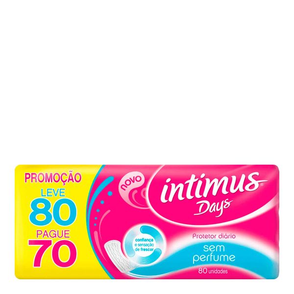 Protetor Diario Intimus Days 80 Unidades