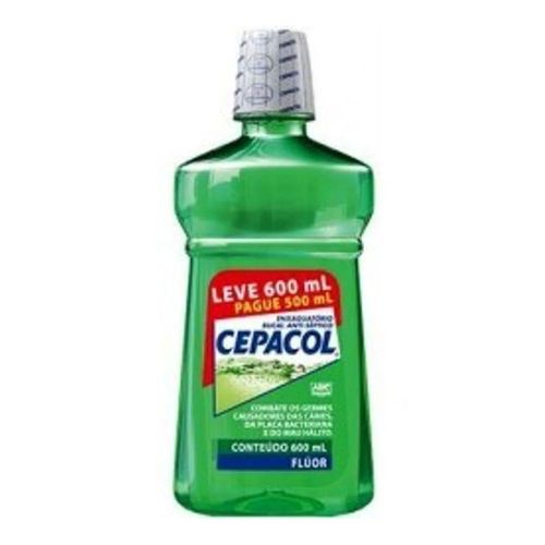 Enxaguante Bucal Cepacol Flúor 600ml Enxaguante Bucal Cepacol Flúor 600ml