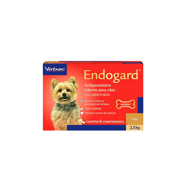 Endogard - Para Cães Até 2,5Kg- Cx C/6 Compr.