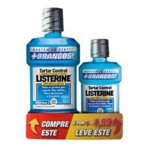 Enxaguante Bucal Listerine Tartar Control 500ml + 250ml Enxaguante Bucal Listerine Tartar Control 500ml + 250ml
