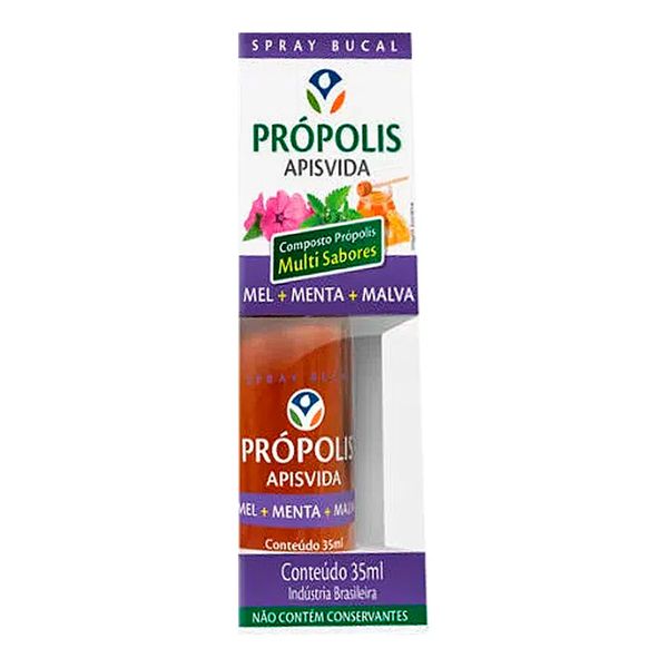 Spray Própolis Apis Vida Multisabores Mel, Menta e Malva 35ml