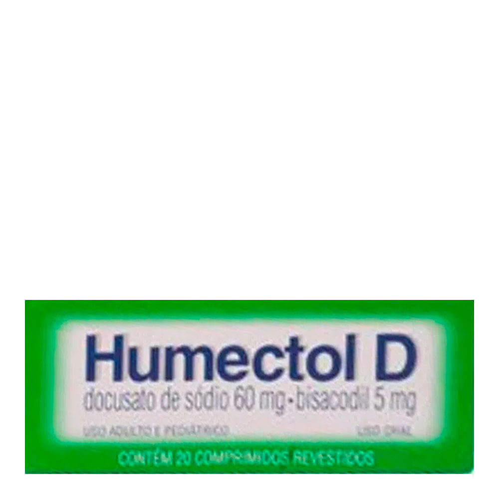 Laxante Humectol-D 5mg + 60mg 20 Comprimidos