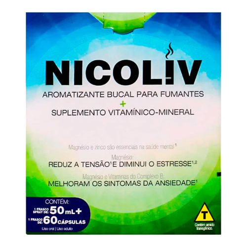 Kit Nicoliv Cimed 60 Cápsulas + Spray 50ml Kit Nicoliv Cimed 60 Cápsulas + Spray 50ml