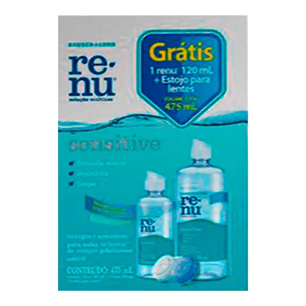 Kit Solução para Lentes Renu Sensitive Bausch Lomb 355ml