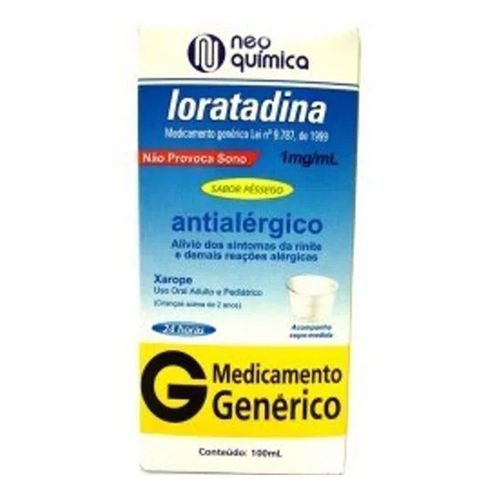 Loratadina 1mg/mL Genérico Neo Química Xarope 100ml