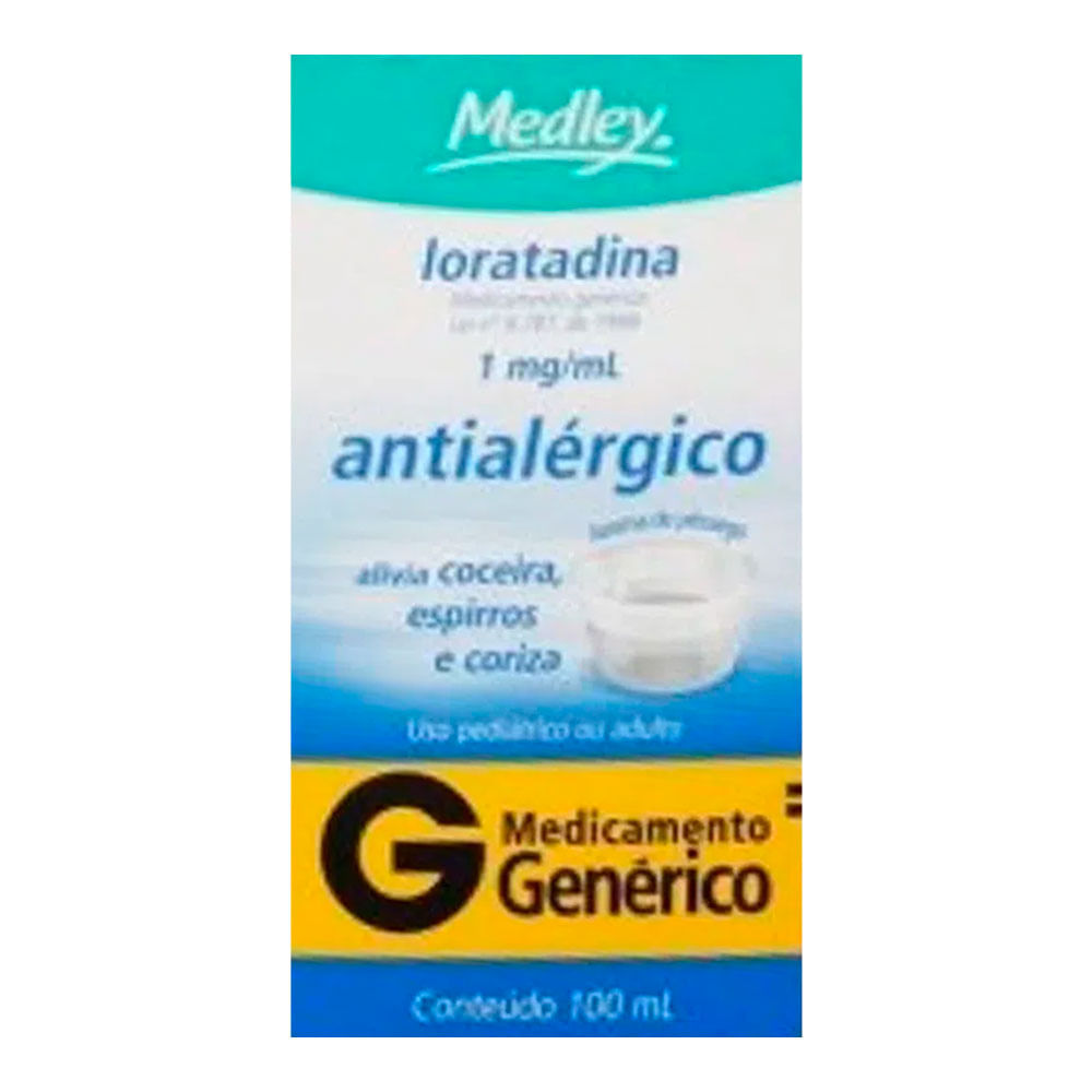 Antialérgico Loratadina 1mg/ml Genérico Medley 100ml