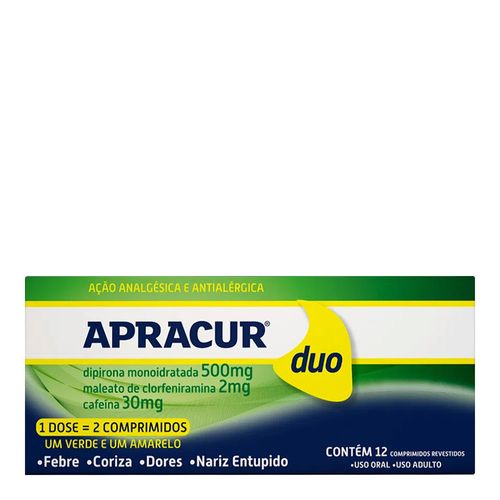 Apracur Duo 12 Comprimidos Apracur Duo 12 Comprimidos