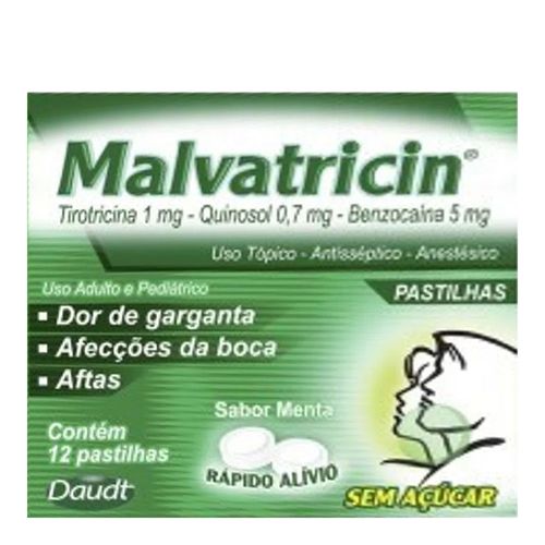Malvatricin 12 Pastilhas Malvatricin 12 Pastilhas