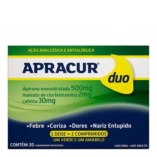 Apracur Duo 20 Comprimidos Apracur Duo 20 Comprimidos