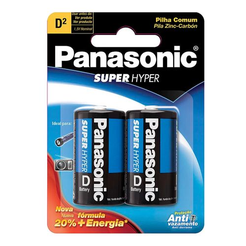 Panasonic Pilha Super Hyper Grande com 1SHS 2 Unidades Panasonic Pilha Super Hyper Grande com 1SHS 2 Unidades