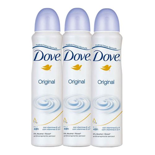 Desodorante Aerosol Dove Original 3 Unidades