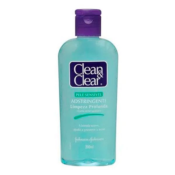 Adstringente Facial Johnson's Clean & Clear Pele Sensível 200ml