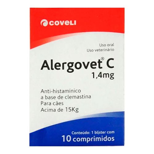 Alergovet C 1,4mg - caixa com 10 compr Alergovet C 1,4mg - caixa com 10 compr