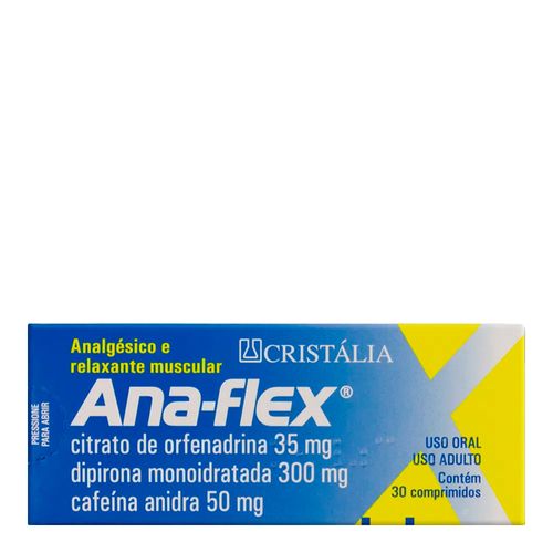 Ana Flex Cristalia 30 Comprimidos Ana Flex Cristalia 30 Comprimidos