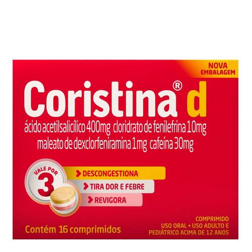 Antigripal Coristina D 16 Comprimidos Antigripal Coristina D 16 Comprimidos