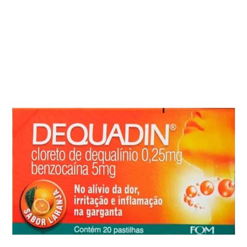 Dequadin Farmoquímica Laranja 20 Pastilhas Dequadin Farmoquímica Laranja 20 Pastilhas