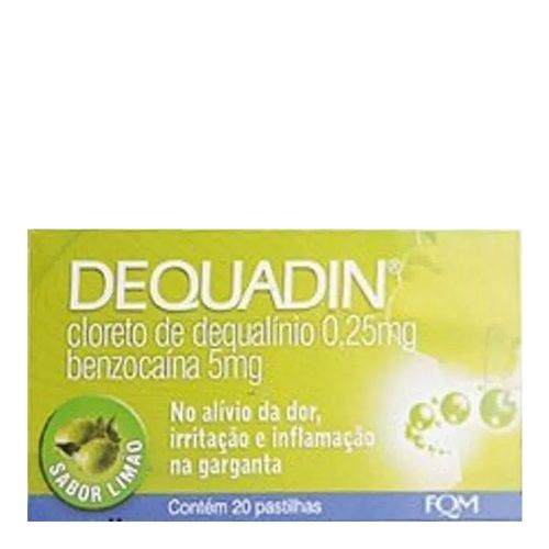 Dequadin Farmoquímica Limão 20 Pastilhas