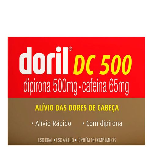 Doril DC 500mg Hypermarcas 16 Comprimidos Doril DC 500mg Hypermarcas 16 Comprimidos