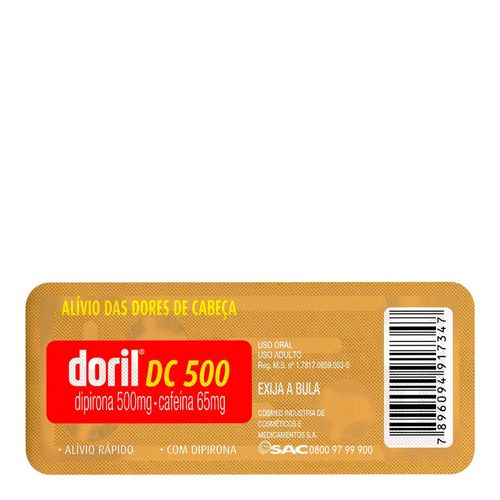 Doril DC 500mg Hypermarcas 4 Comprimidos Doril DC 500mg Hypermarcas 4 Comprimidos