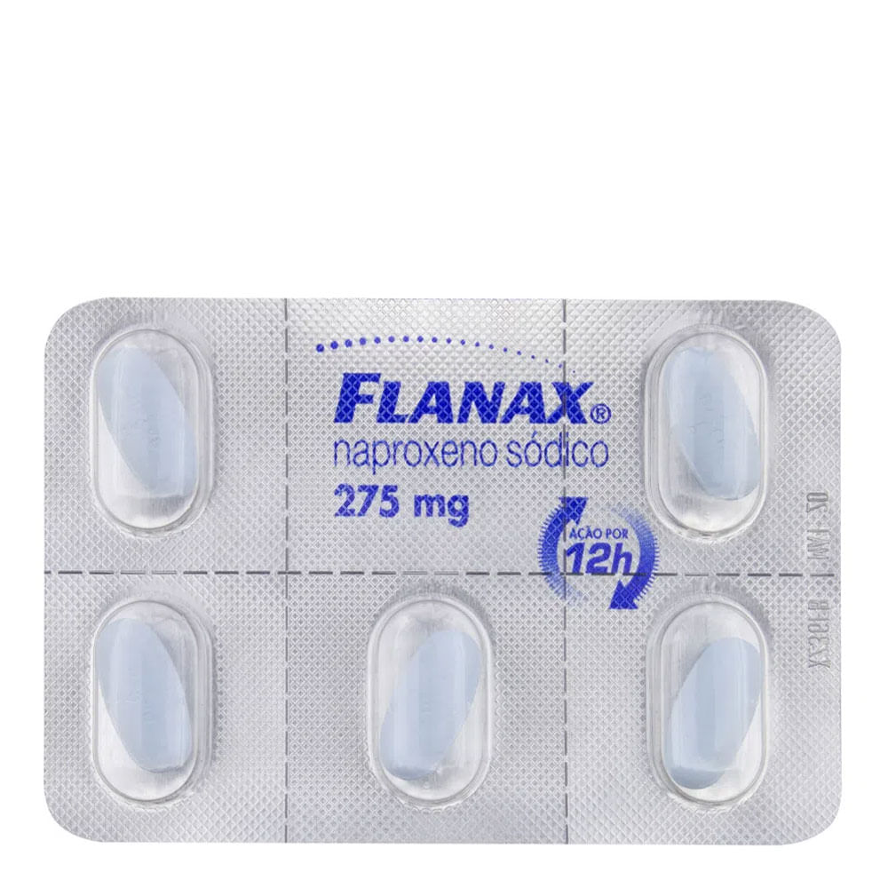 Analgésico, Anti-inflamatório e Antitérmico Flanax 275mg 5 Comprimidos