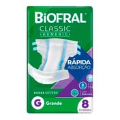 Fralda Biofral Classic Generic G 8 Unidades