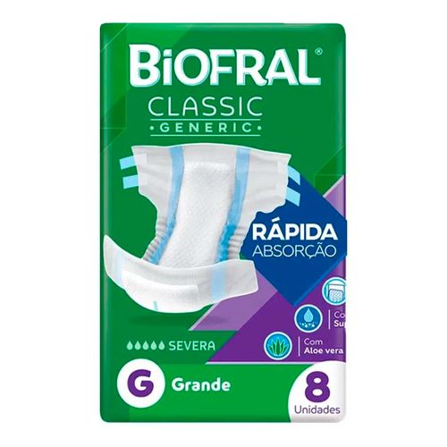 Fralda Biofral Classic Generic G 8 Unidades Fralda Biofral Classic Generic G 8 Unidades