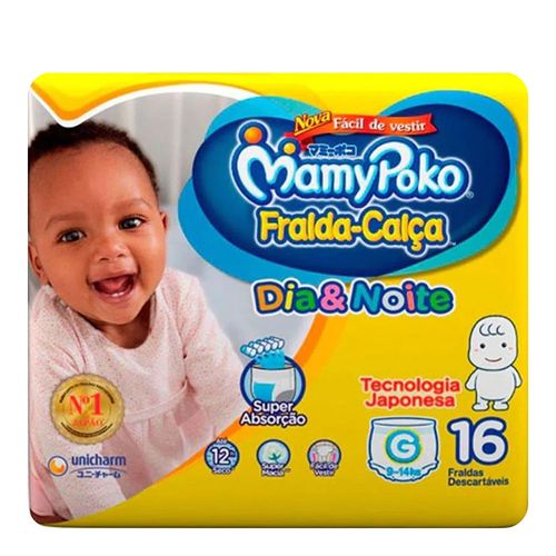 Fralda Calça MamyPoko Dia e Noite G 16 Unidades Fralda Calça MamyPoko Dia e Noite G 16 Unidades