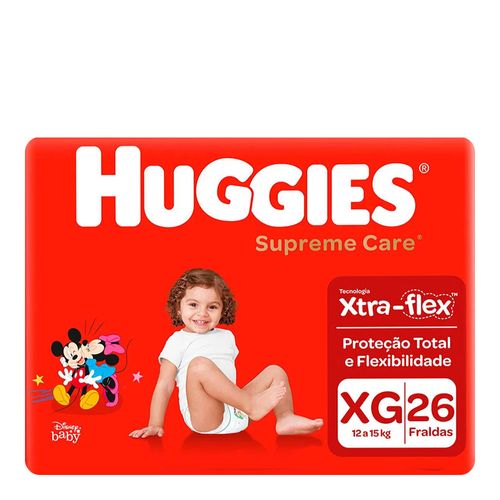 Fralda Descartável Huggies Supreme Care Feminina XG 26 Unidades Fralda Descartável Huggies Supreme Care Feminina XG 26 Unidades