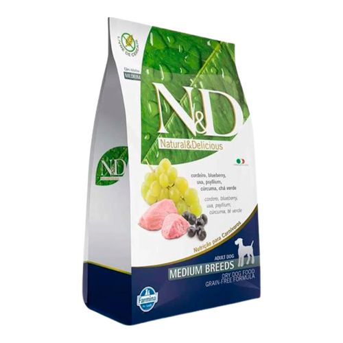 Ração ND Farmina Grain Free Cordeiro Raças Médias Adulto Ração ND Farmina Grain Free Cordeiro Raças Médias Adulto
