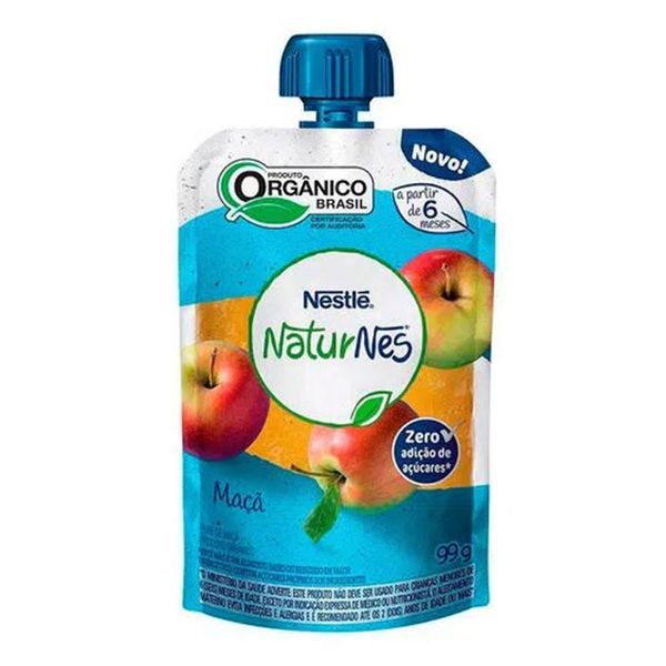 Purê de frutas Orgânico Nestlé Natures Maça 99g