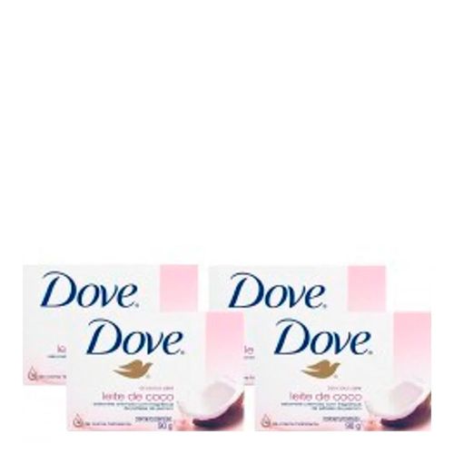 Sabonete Dove Leite de Coco 90g C/4 Sabonete Dove Leite de Coco 90g C/4