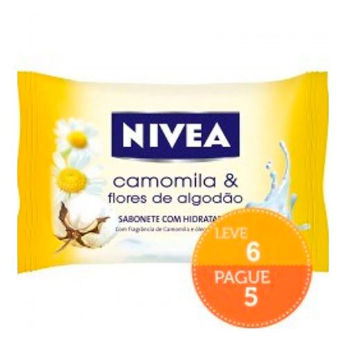 Sabonete em Barra Nivea Camomila e Flor de Algodão 90g 6 Unidades Sabonete em Barra Nivea Camomila e Flor de Algodão 90g 6 Unidades