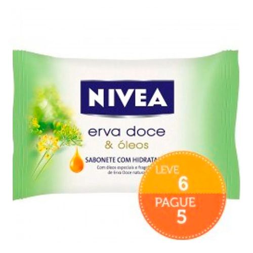 Sabonete em Barra Nivea Erva Doce e Óleos 90g 6 Unidades