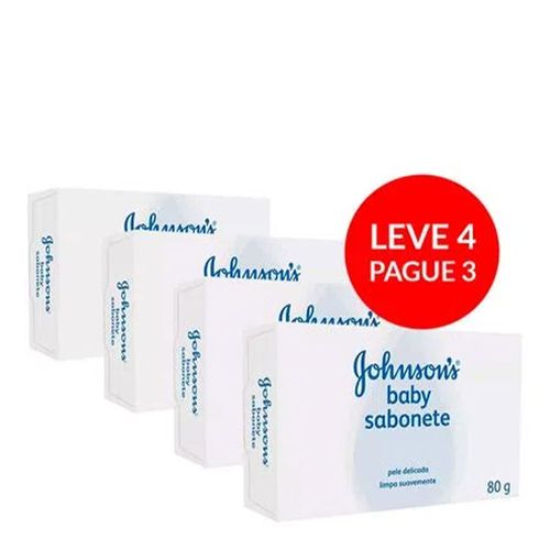 Sabonete Johnson's Baby 80g 4 Unidades