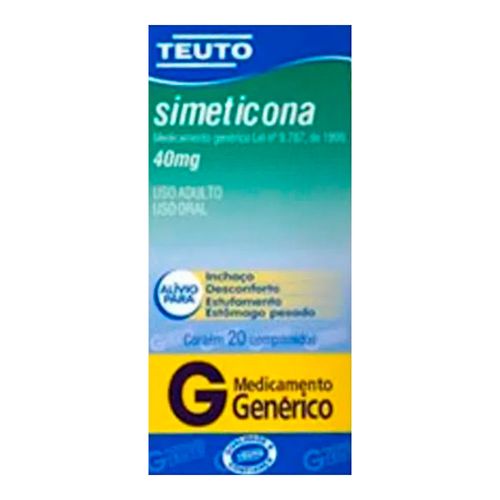 Simeticona 40mg Genérico Teuto 20 Comprimidos