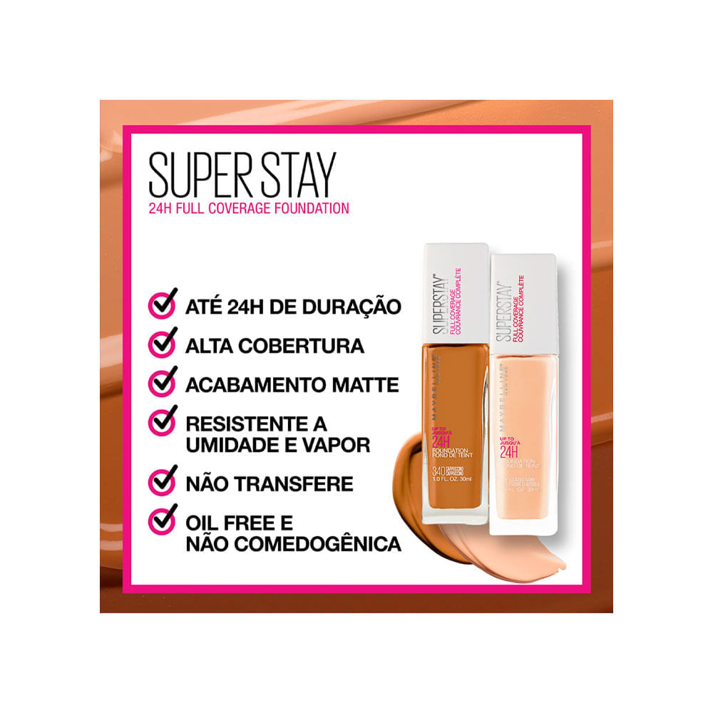 Base Longa Duração Maybelline NY SuperStay Active Wear 30h 220 Natural Beige  30ml - Drogarias Pacheco