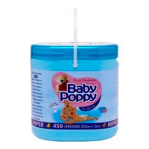 Lenços Umedecidos Hiper Baby Poppy Azul C/450 Unidades