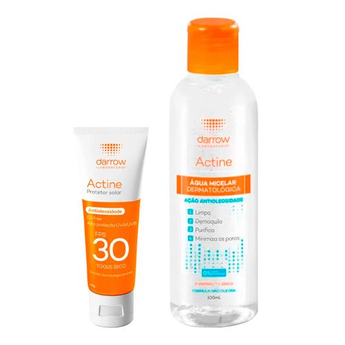 Kit-Darrow-Actine-Protetor-Solar-Facial-Fps30-40g--agua-Micelar-Dermatologica-Peles-Oleosas-100ml