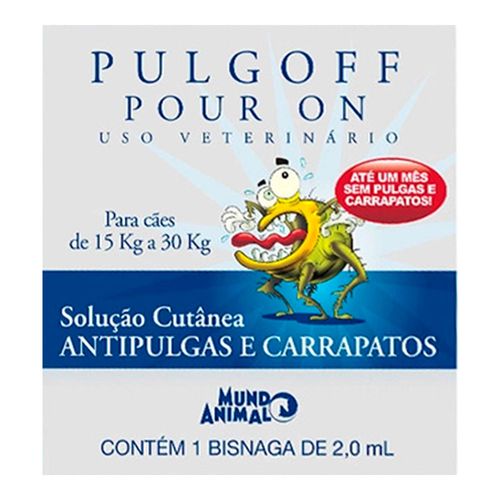 Antipulgas e Carrapatos Pulgoff Pour On 2,0ml de 15 a 30kg Antipulgas e Carrapatos Pulgoff Pour On 2,0ml de 15 a 30kg